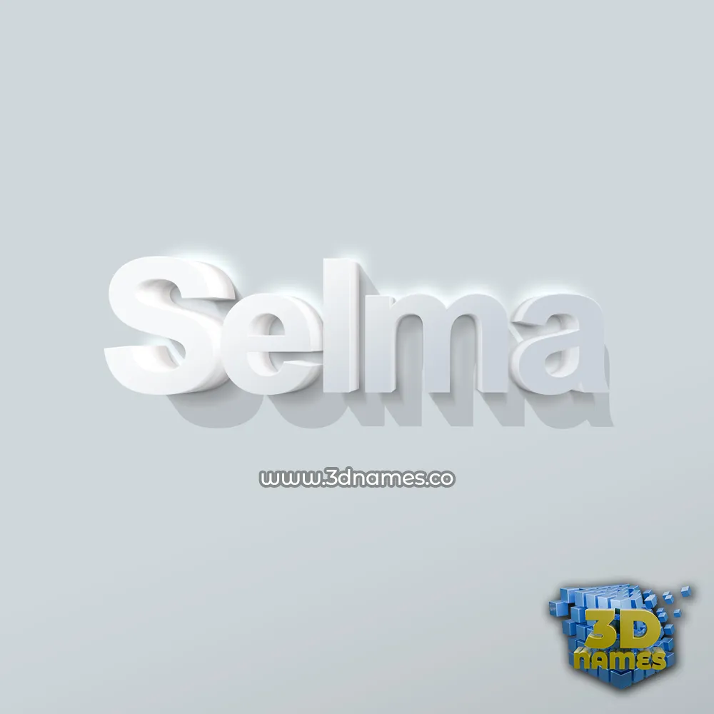 selma in Clean White style - 3D name wallpaper