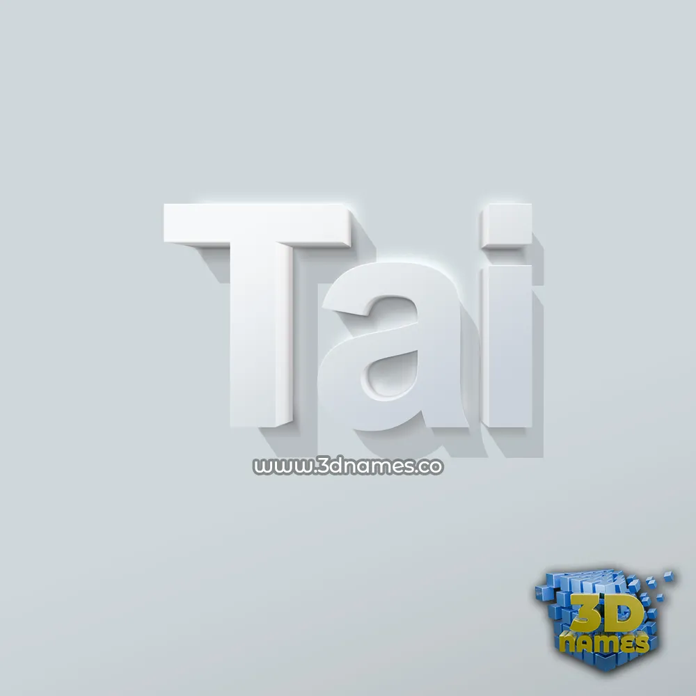 tai in Clean White style - 3D name wallpaper