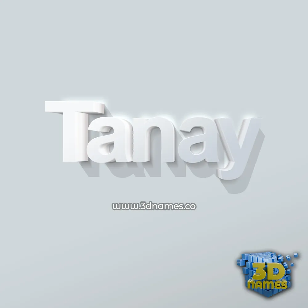 tanay in Clean White style - 3D name wallpaper