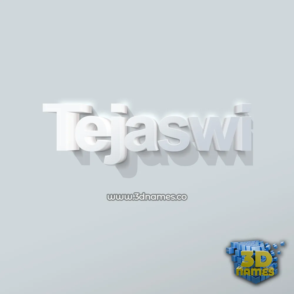 tejaswi in Clean White style - 3D name wallpaper
