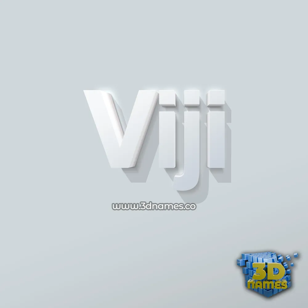 viji in Clean White style - 3D name wallpaper