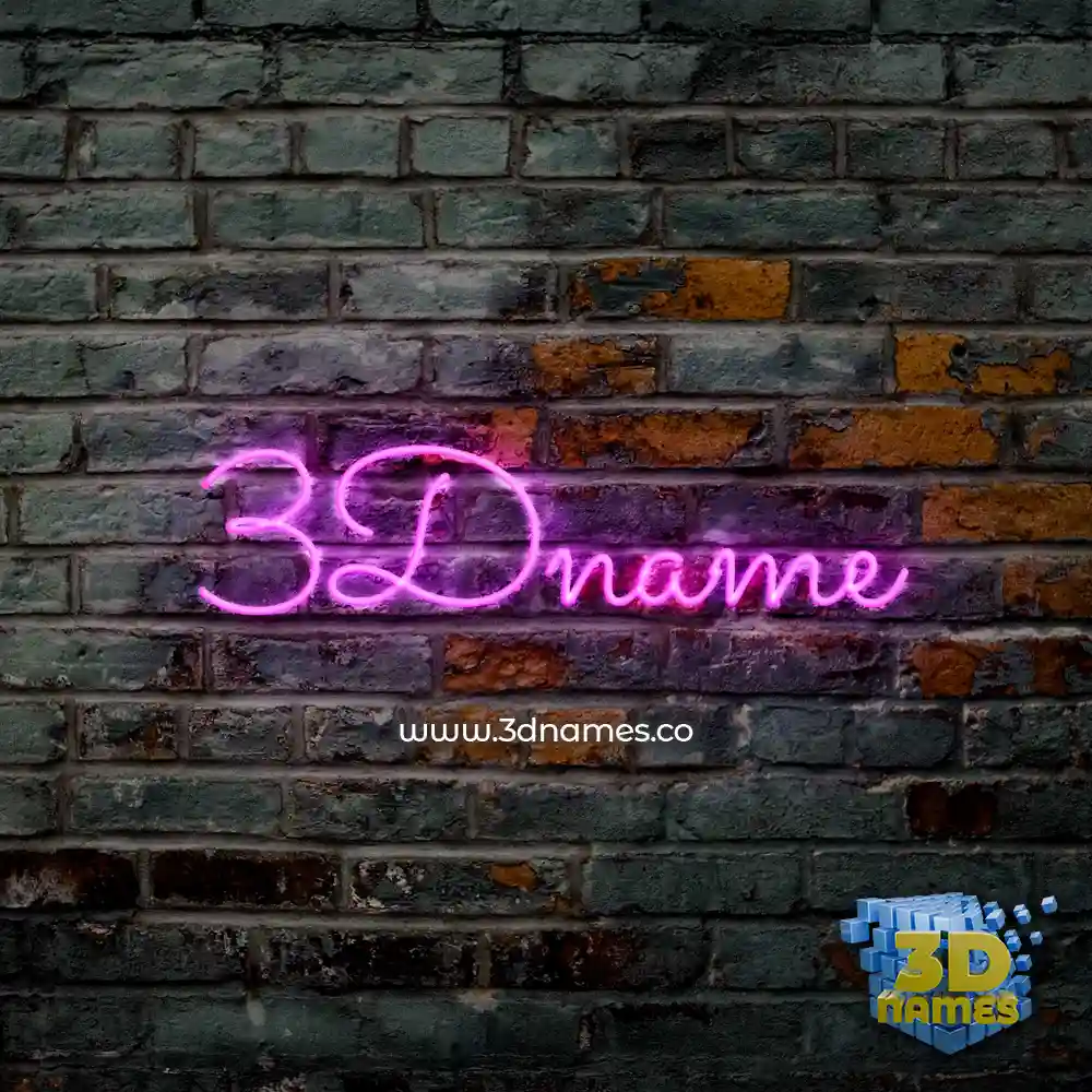 3dname in Pink Neon style - 3D name wallpaper