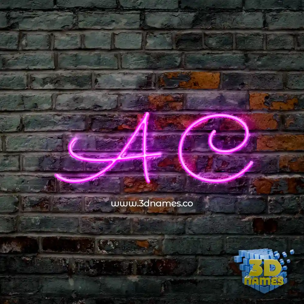 a c in Pink Neon style - 3D name wallpaper