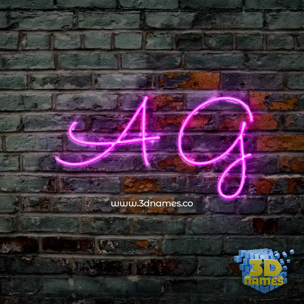 a g in Pink Neon style - 3D name wallpaper