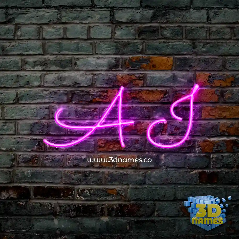 a i in Pink Neon style - 3D name wallpaper