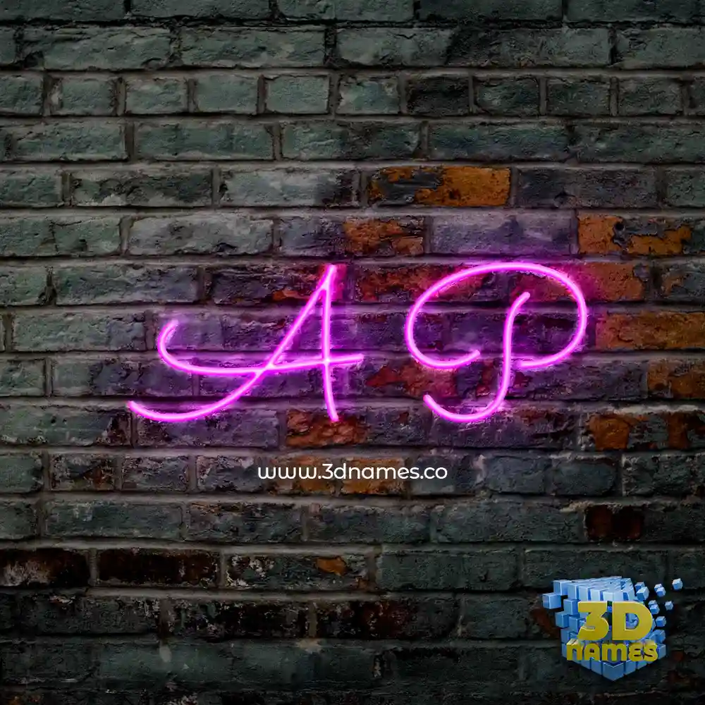 a p in Pink Neon style - 3D name wallpaper