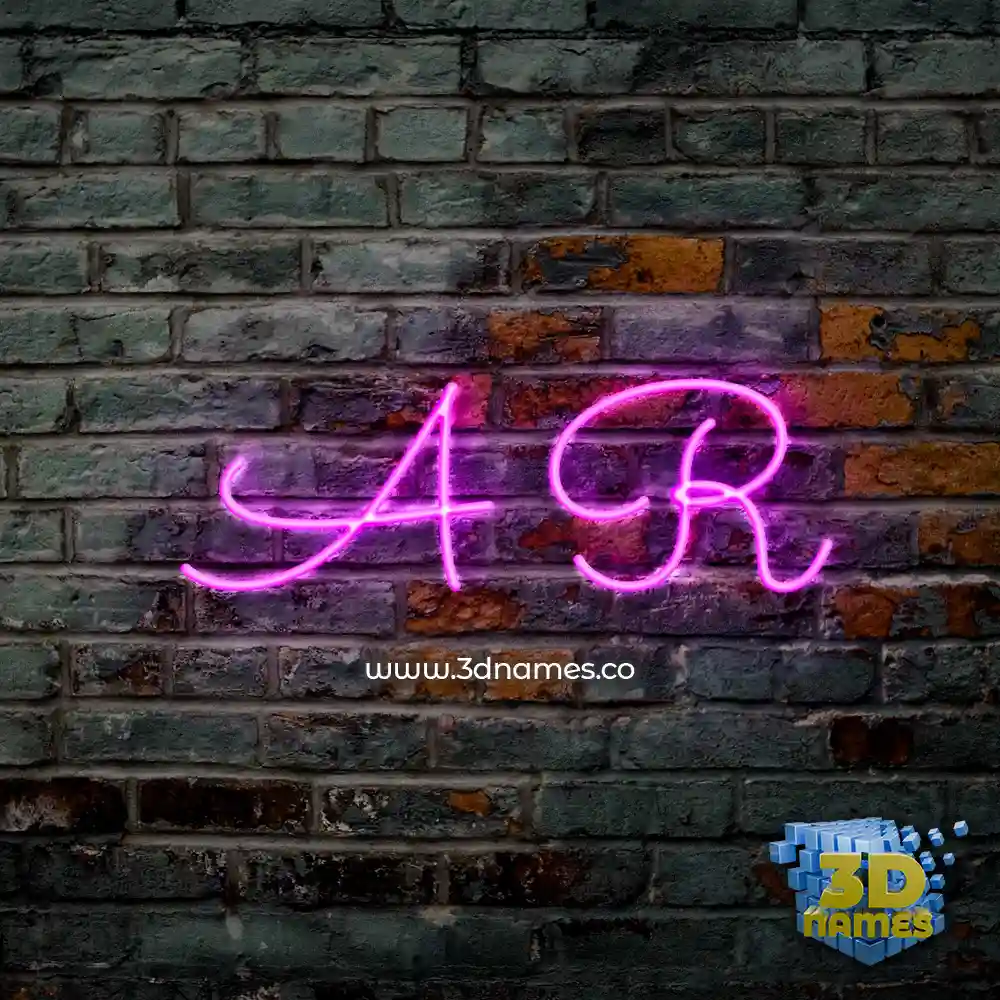 a r in Pink Neon style - 3D name wallpaper
