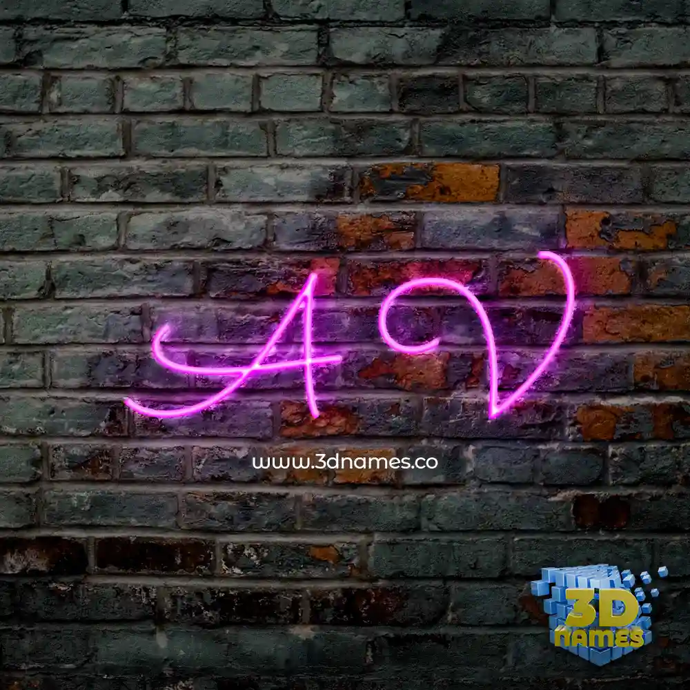 a v in Pink Neon style - 3D name wallpaper