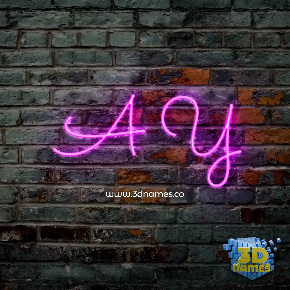 a y in Pink Neon style - 3D name wallpaper