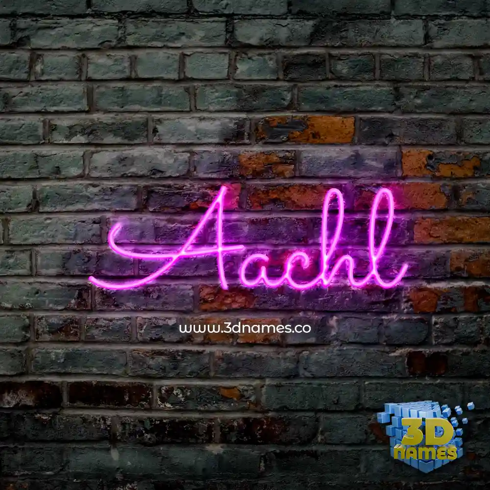 aachl in Pink Neon style - 3D name wallpaper