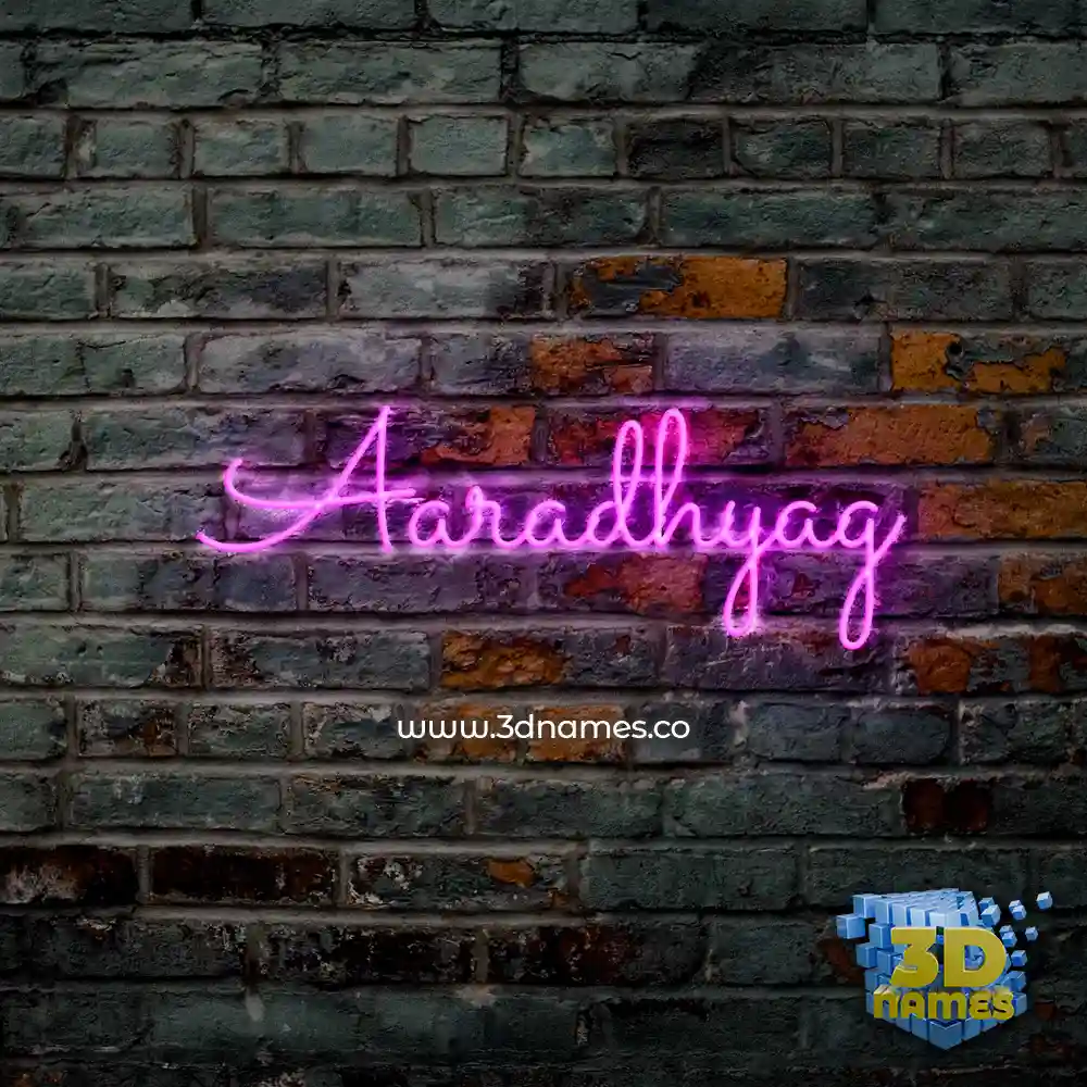 aaradhyag in Pink Neon style - 3D name wallpaper