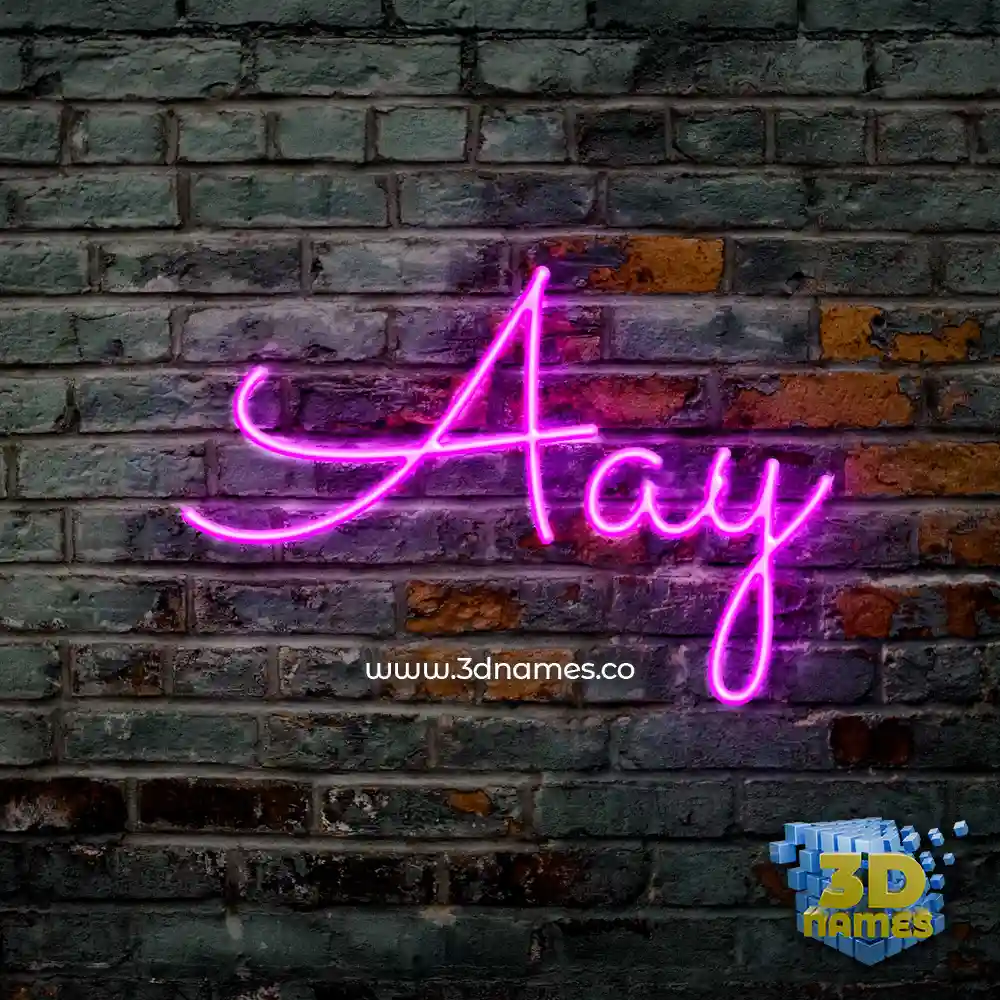 aay in Pink Neon style - 3D name wallpaper