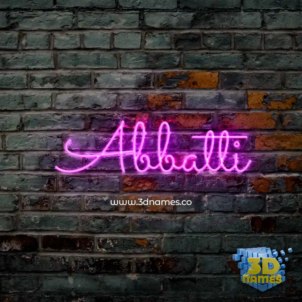 abbatti in Pink Neon style - 3D name wallpaper