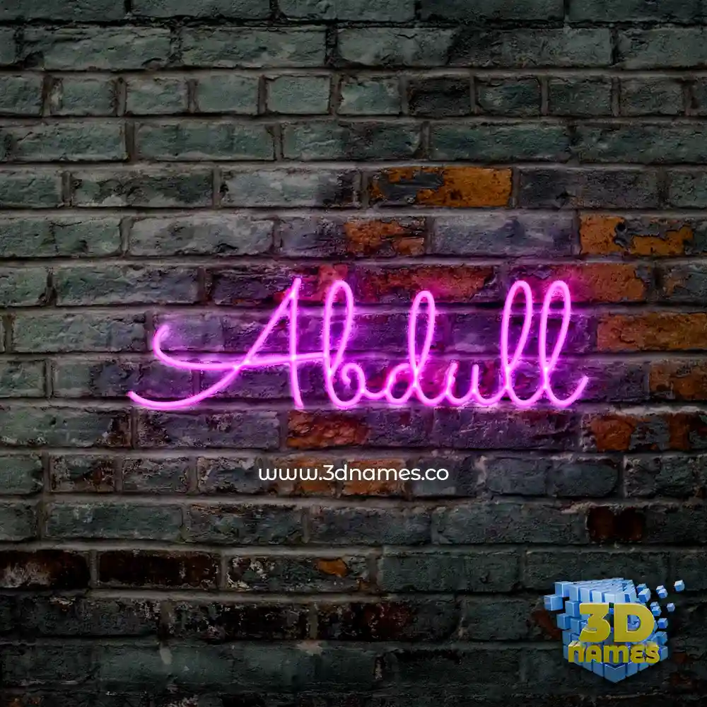 abdull in Pink Neon style - 3D name wallpaper