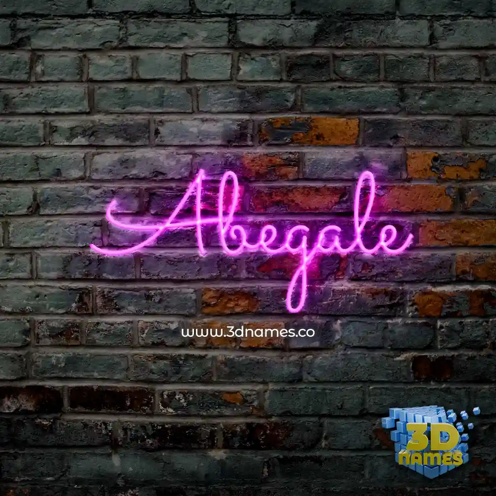 abegale in Pink Neon style - 3D name wallpaper
