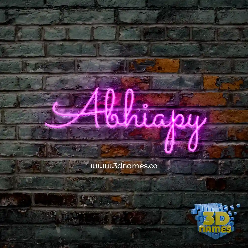 abhiapy in Pink Neon style - 3D name wallpaper