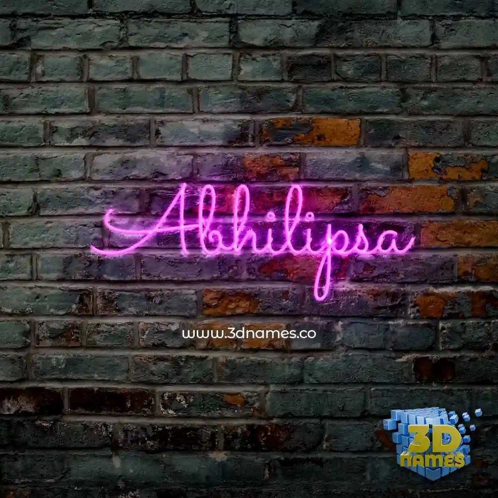 abhilipsa in Pink Neon style - 3D name wallpaper