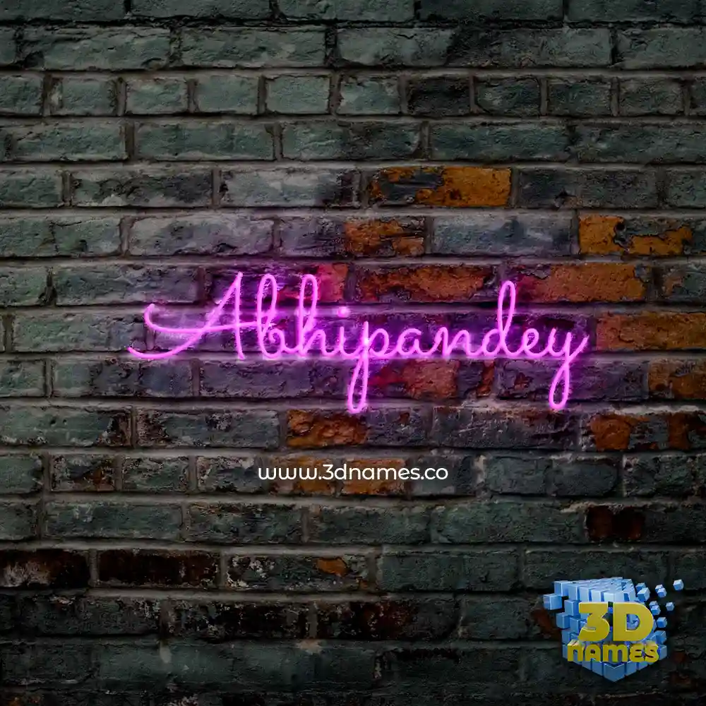 abhipandey in Pink Neon style - 3D name wallpaper