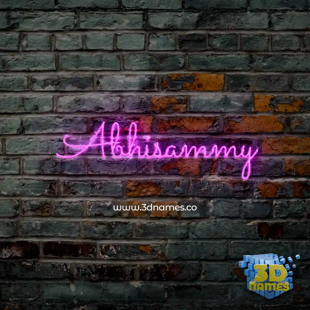 abhisammy in Pink Neon style - 3D name wallpaper
