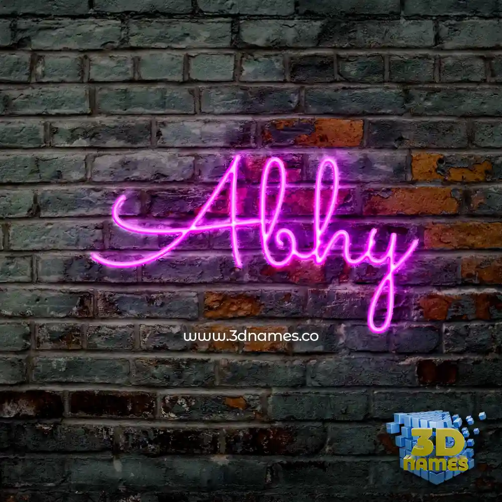 abhy in Pink Neon style - 3D name wallpaper