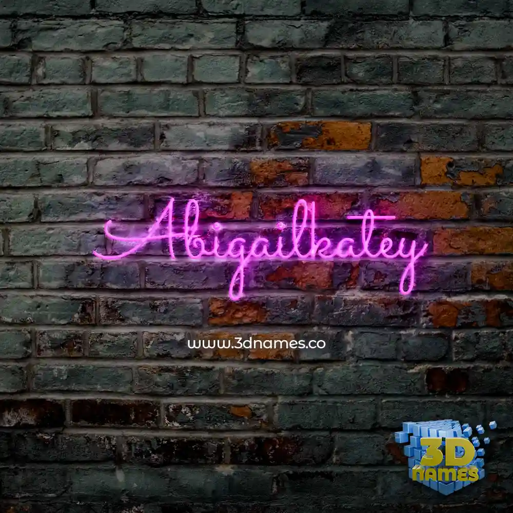 abigailkatey in Pink Neon style - 3D name wallpaper