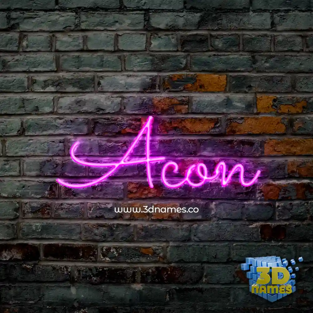 acon in Pink Neon style - 3D name wallpaper
