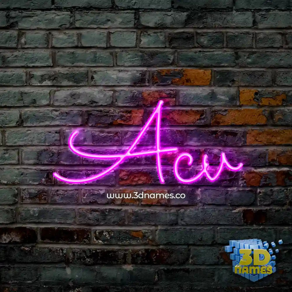 acv in Pink Neon style - 3D name wallpaper