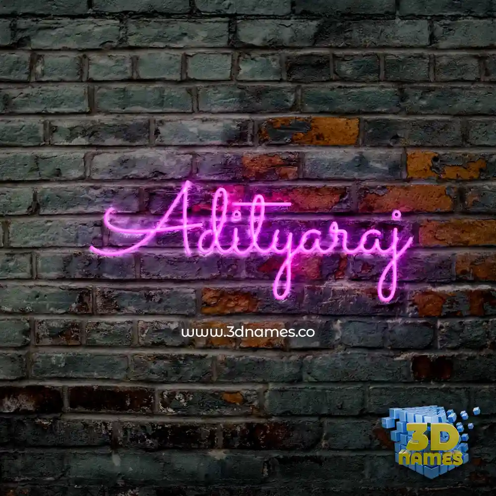 adityaraj in Pink Neon style - 3D name wallpaper