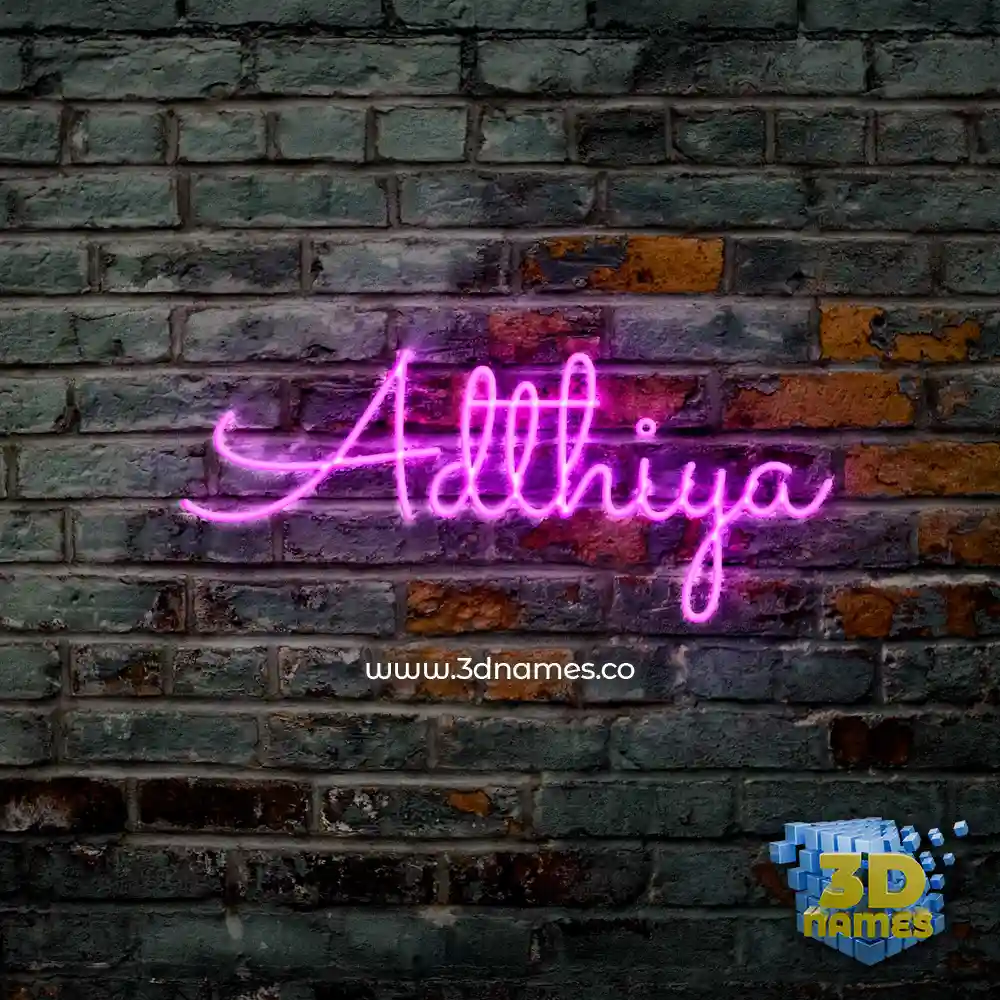 adthiya in Pink Neon style - 3D name wallpaper