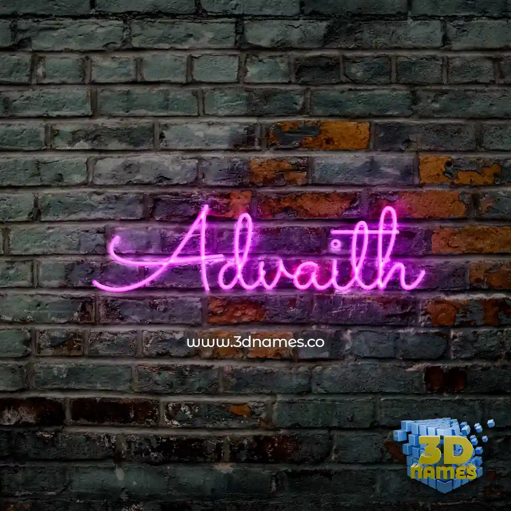 advaith in Pink Neon style - 3D name wallpaper