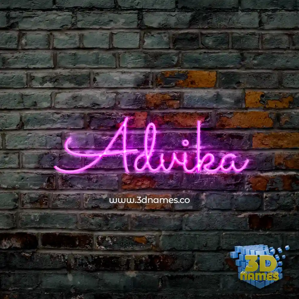 advika in Pink Neon style - 3D name wallpaper