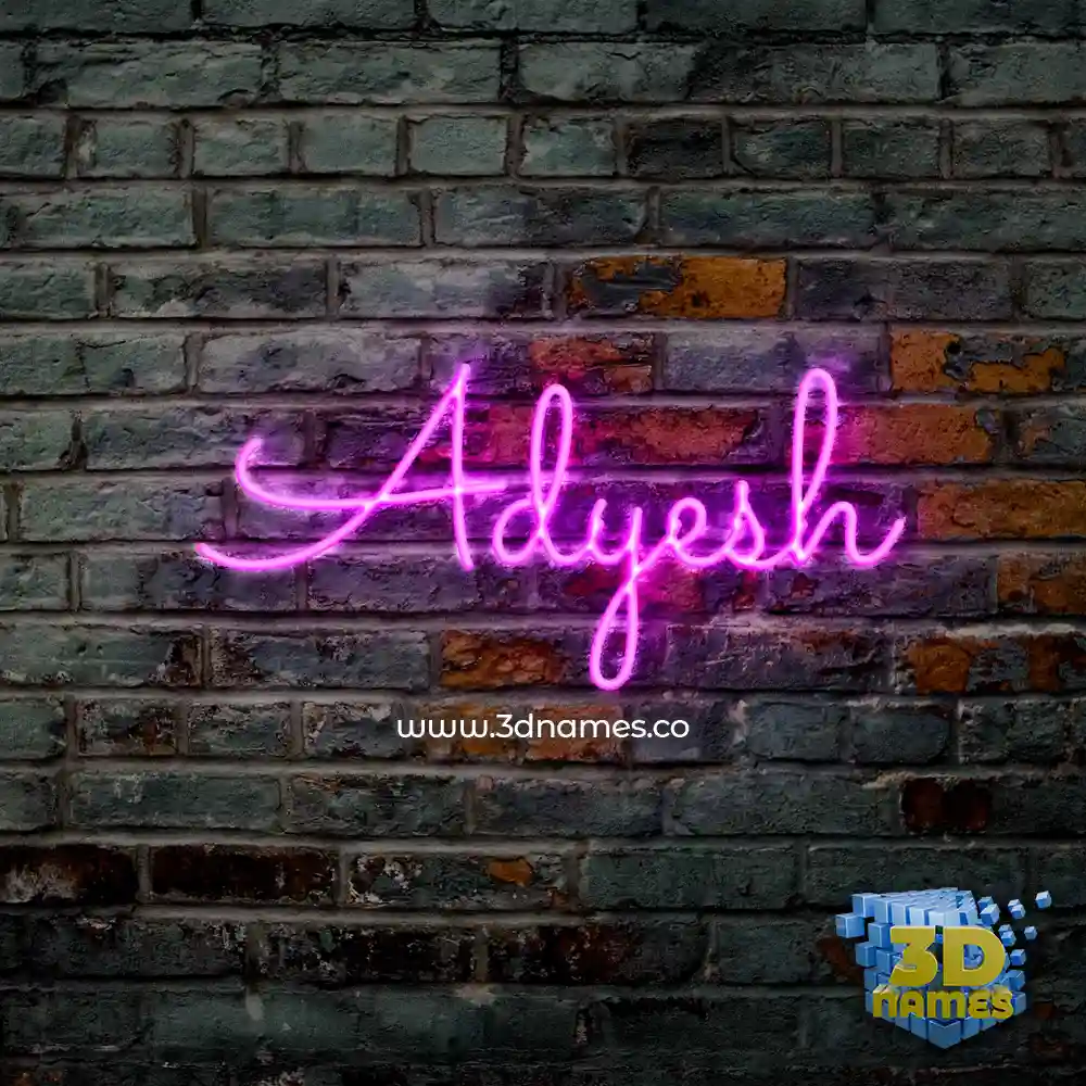adyesh in Pink Neon style - 3D name wallpaper