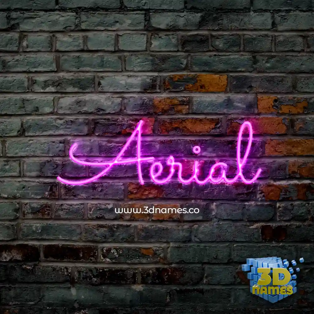 aerial in Pink Neon style - 3D name wallpaper