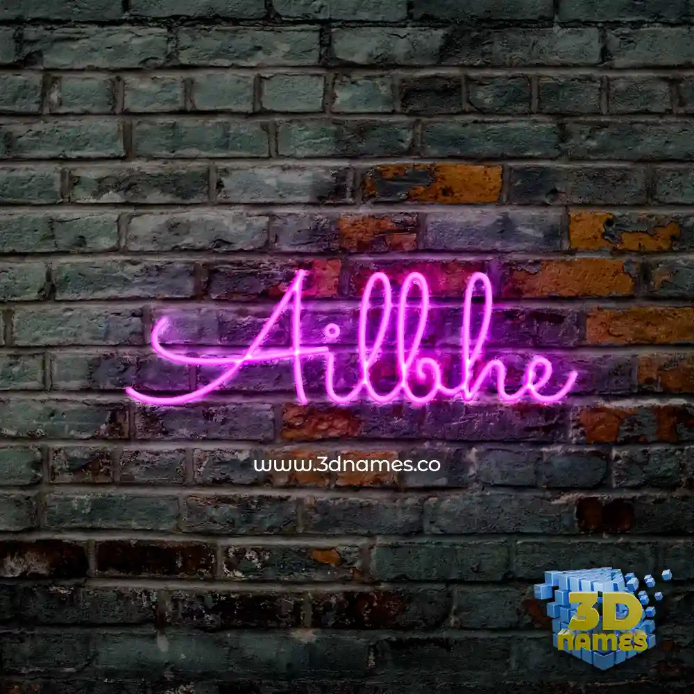 ailbhe in Pink Neon style - 3D name wallpaper