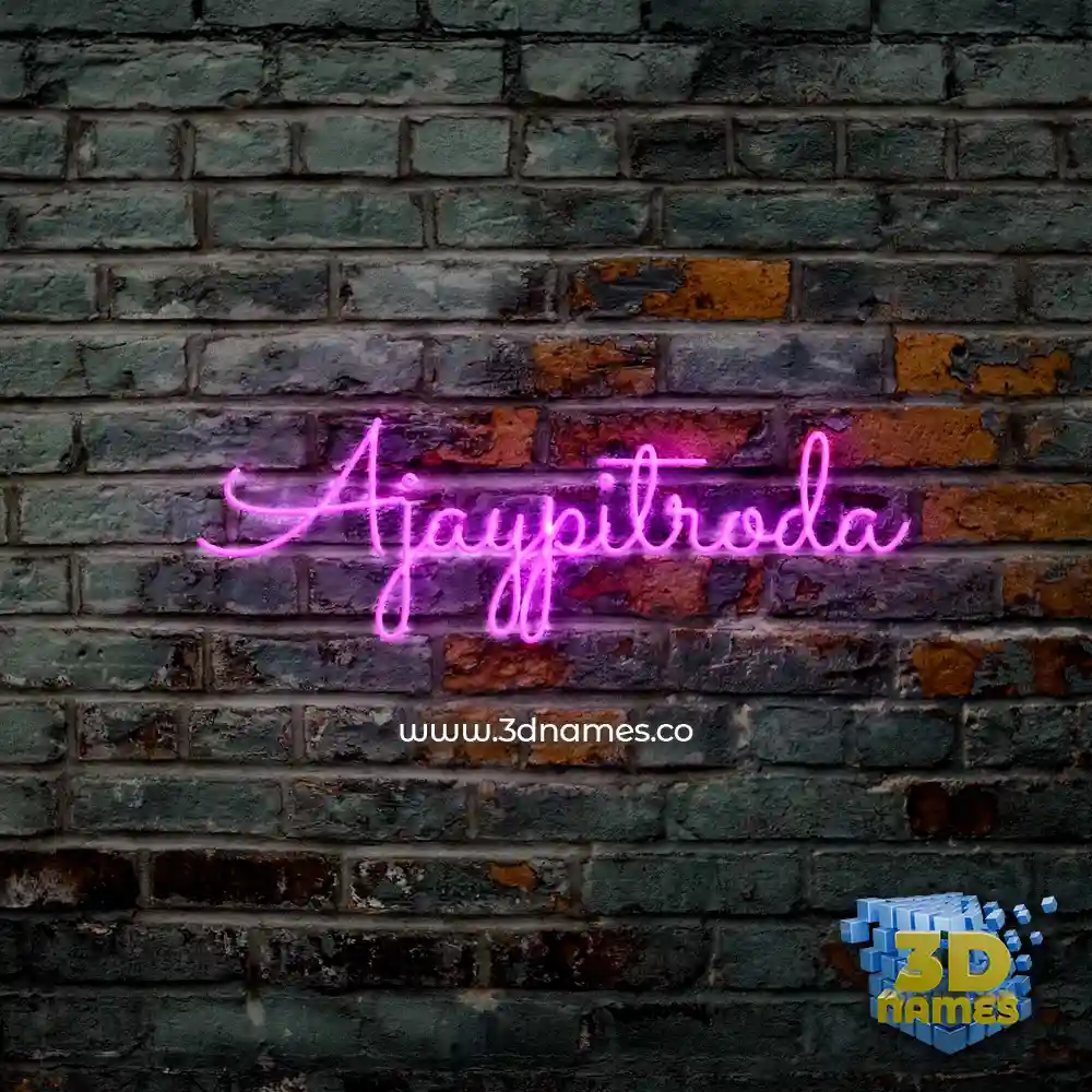 ajaypitroda in Pink Neon style - 3D name wallpaper
