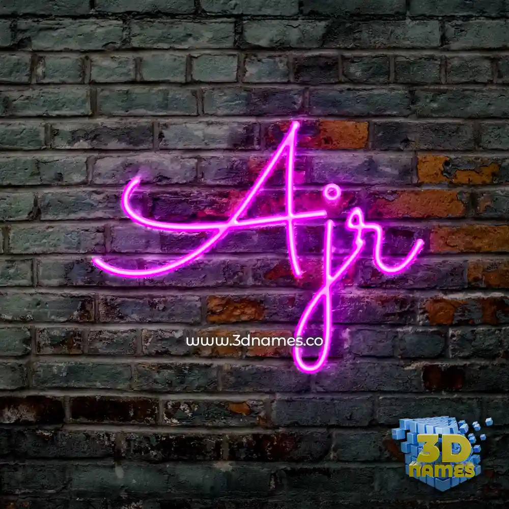 ajr in Pink Neon style - 3D name wallpaper