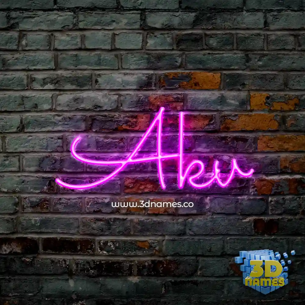 akv in Pink Neon style - 3D name wallpaper