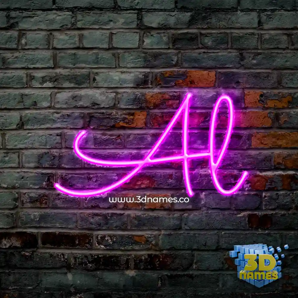 al in Pink Neon style - 3D name wallpaper