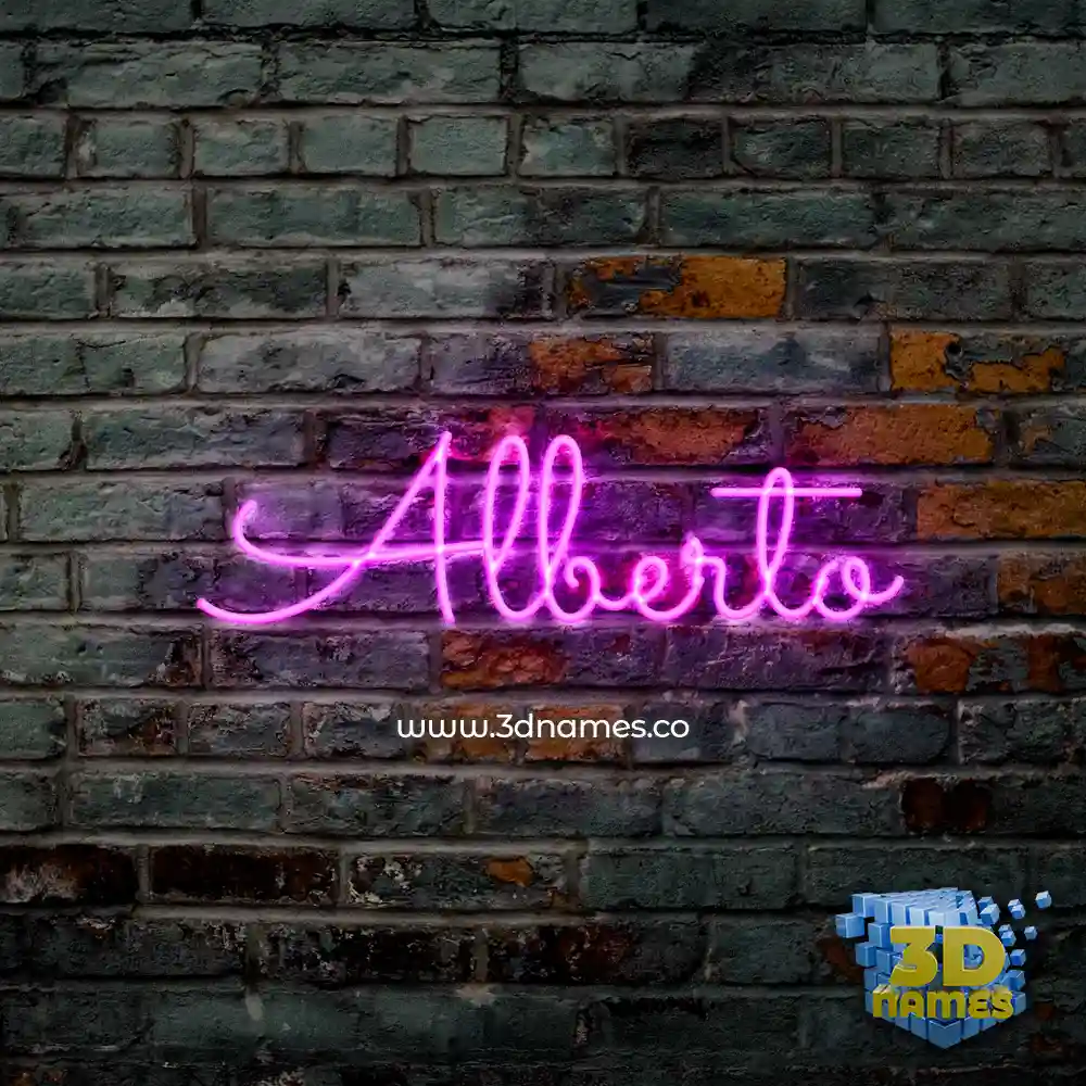 alberto in Pink Neon style - 3D name wallpaper