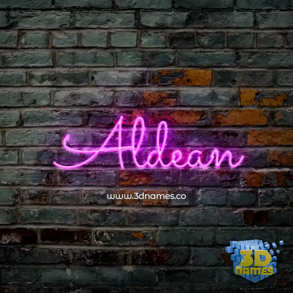 aldean in Pink Neon style - 3D name wallpaper