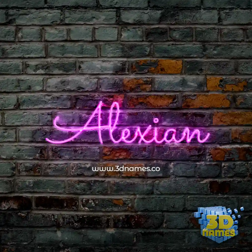 alexian in Pink Neon style - 3D name wallpaper