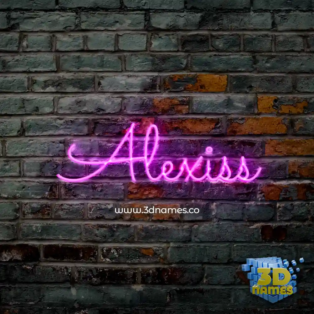 alexiss in Pink Neon style - 3D name wallpaper