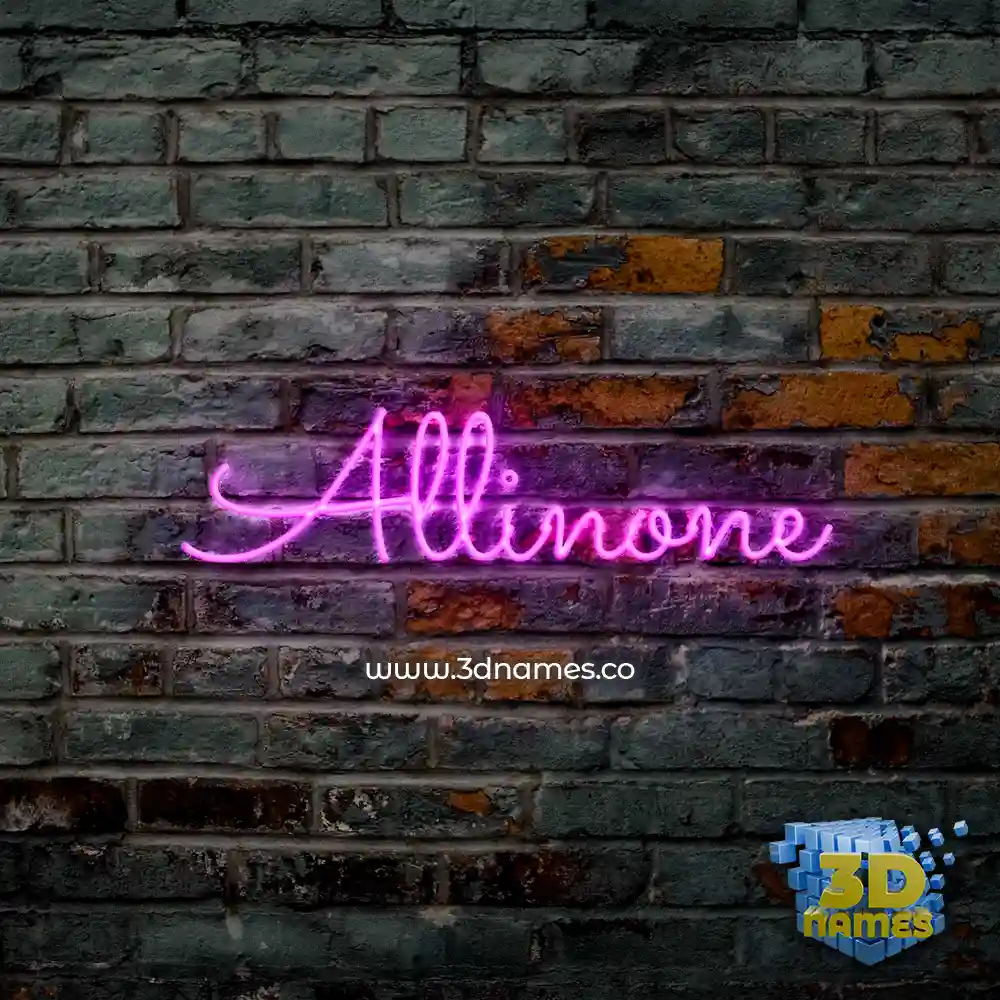 allinone in Pink Neon style - 3D name wallpaper