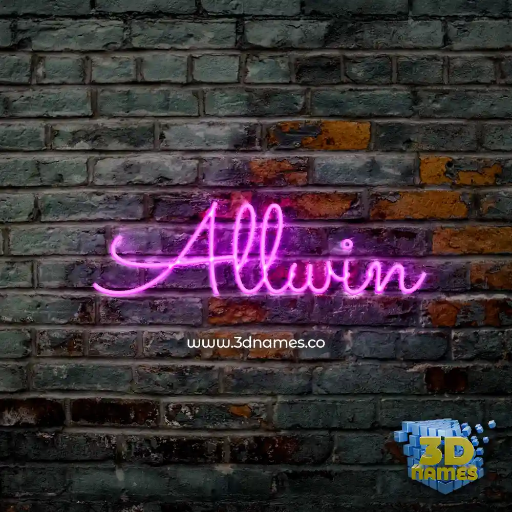 allwin in Pink Neon style - 3D name wallpaper