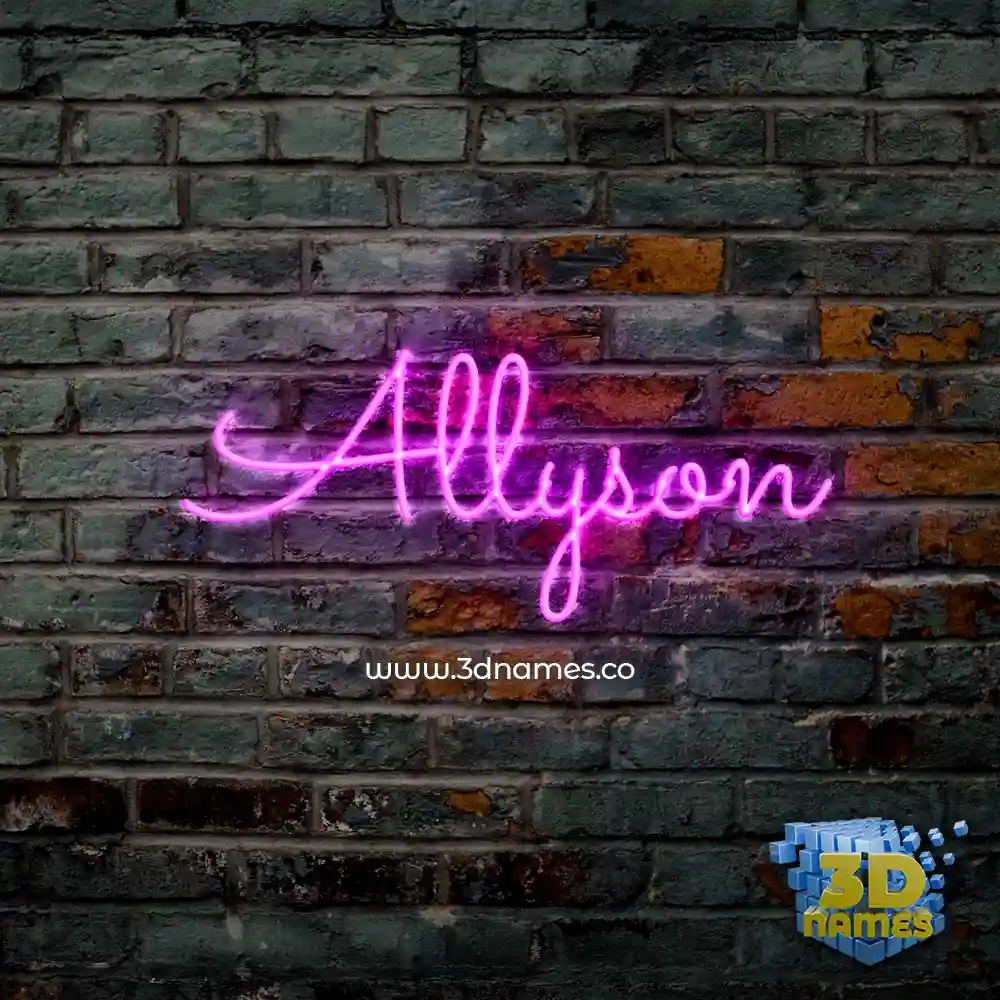 allyson in Pink Neon style - 3D name wallpaper