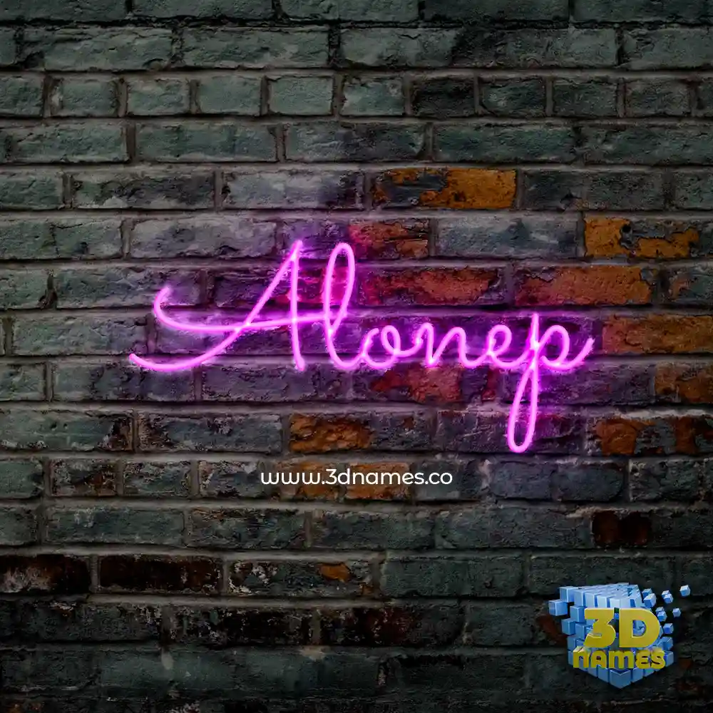 alonep in Pink Neon style - 3D name wallpaper