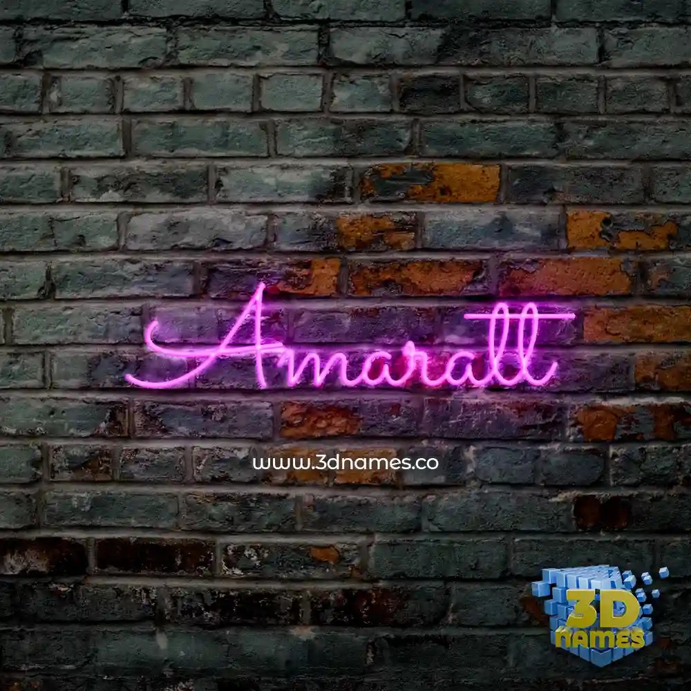 amaratt in Pink Neon style - 3D name wallpaper