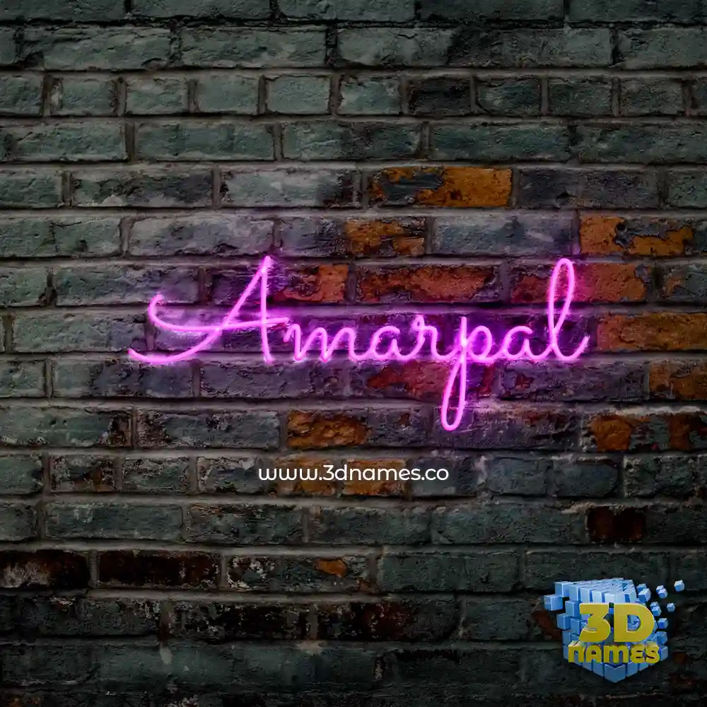 amarpal in Pink Neon style - 3D name wallpaper