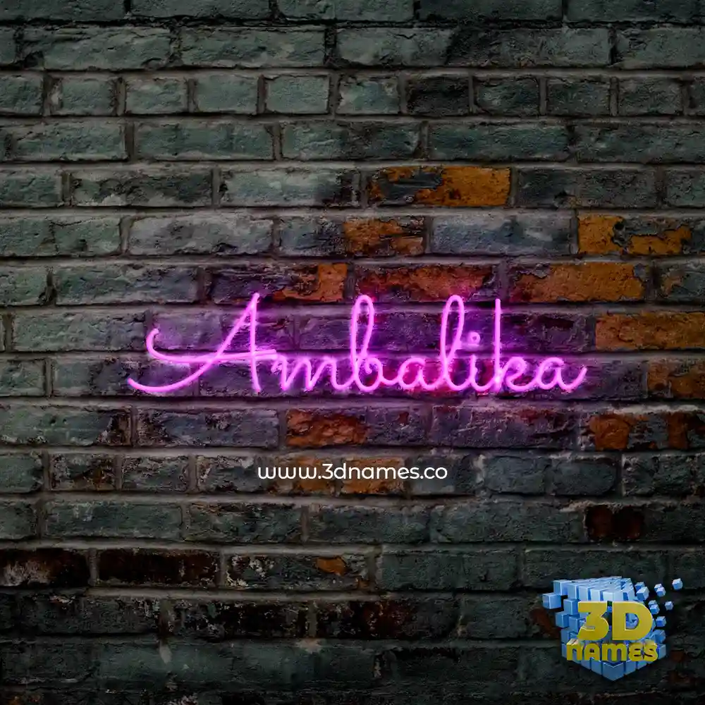 ambalika in Pink Neon style - 3D name wallpaper