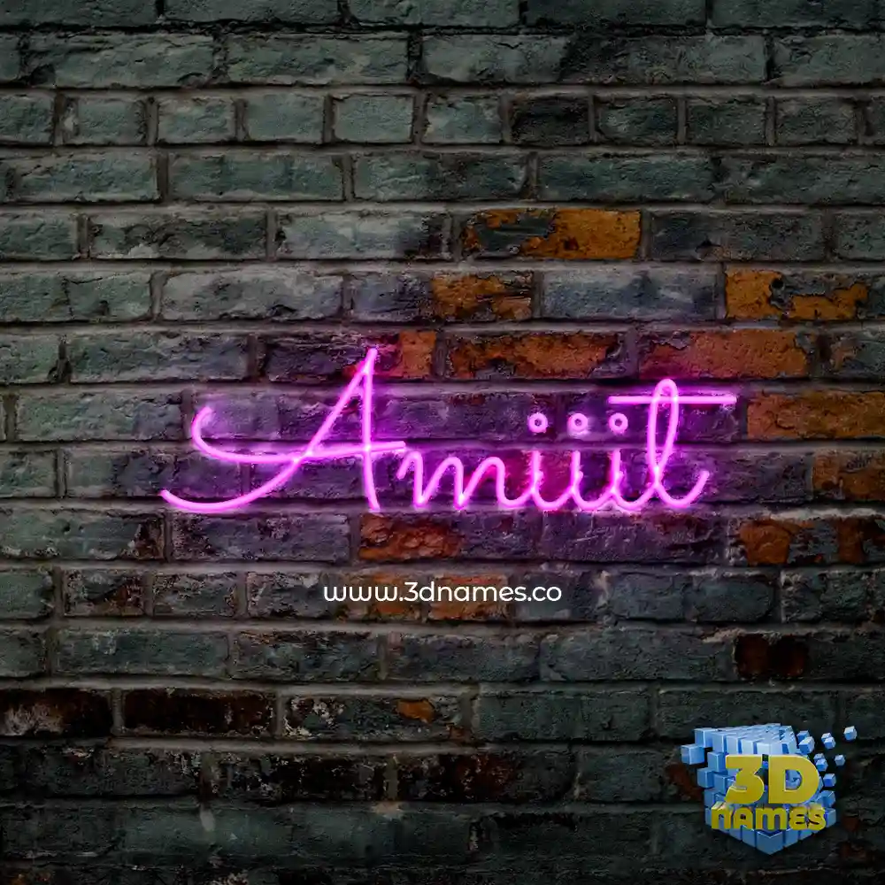 amiiit in Pink Neon style - 3D name wallpaper